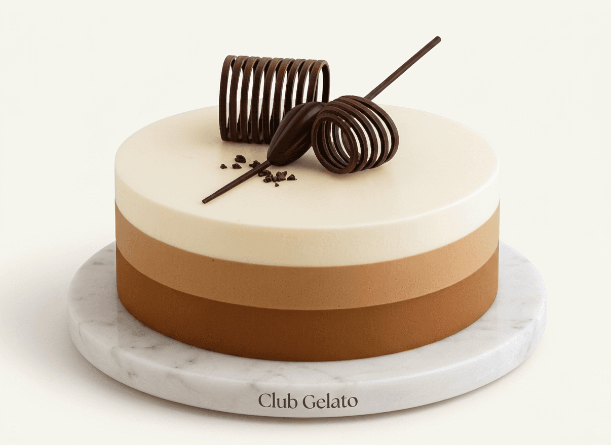 Triple Layer Chocolate Mousse Cake